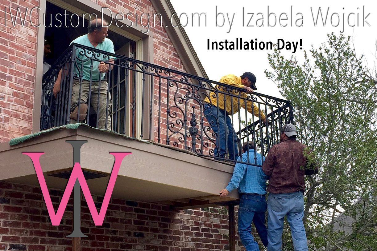 custom wrought iron balcony in Fort Worth, TX