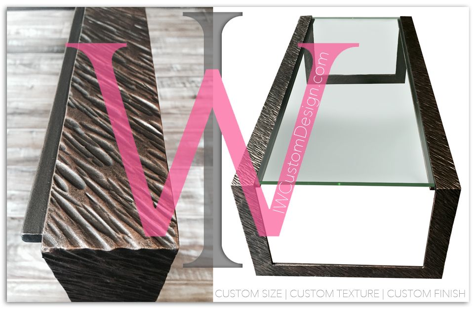 contemporary wrought iron coffee table with bronze tone finish for Dallas' Interior Designer Dana Vidal